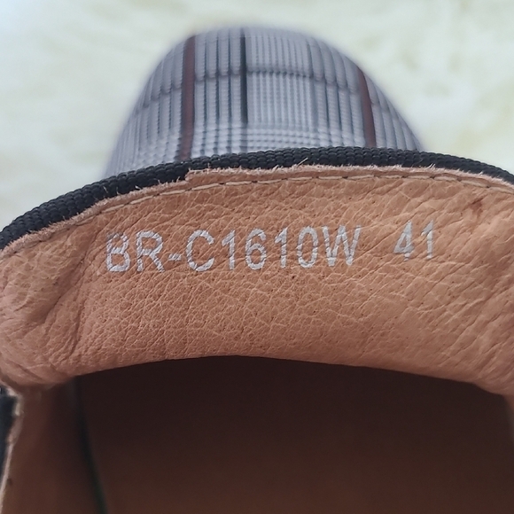 ELANROMAN Men's Plaid Black and White Dress Loafers Leather Lined - Size 8.5 - Picture 13 of 13